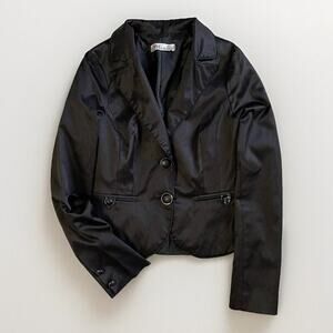 NISSHI Duse Office Siren Y2K Blazer Women S/M 36 Black‎ Whimsigoth Quiet Luxury